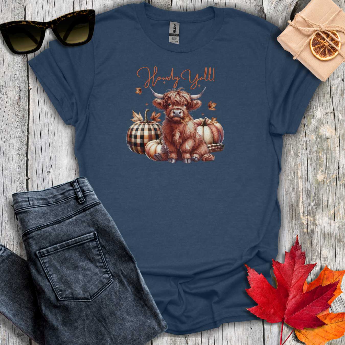 T-Shirt Heather Navy / S Howdy Yall Tee