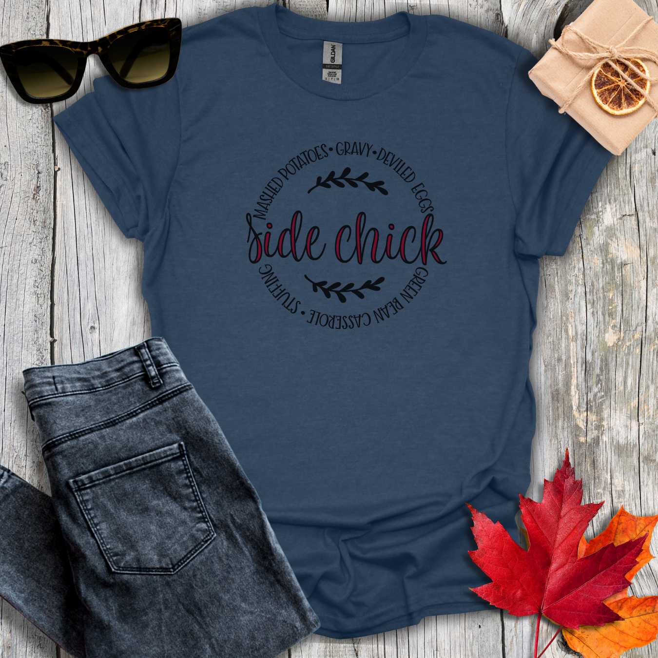 T-Shirt Heather Navy / S Side Chick Tee