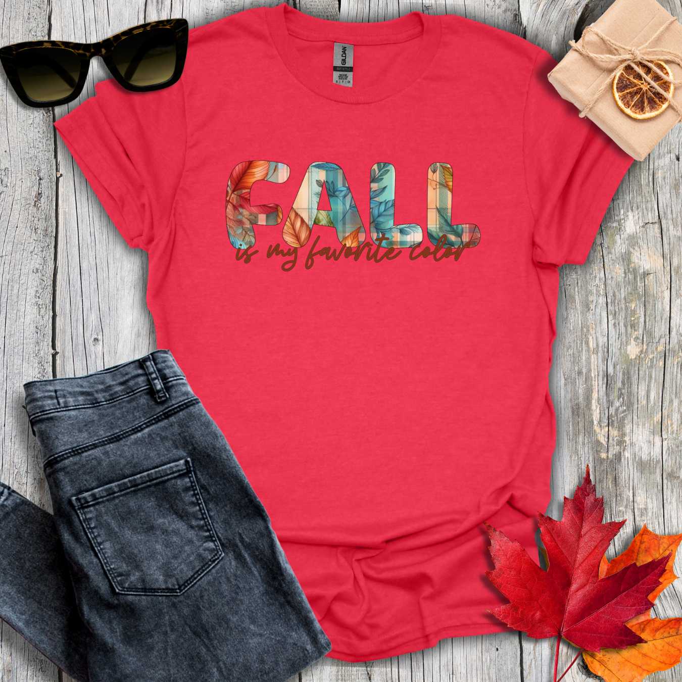 T-Shirt Heather Red / S Fall is My Favorite Color Tee
