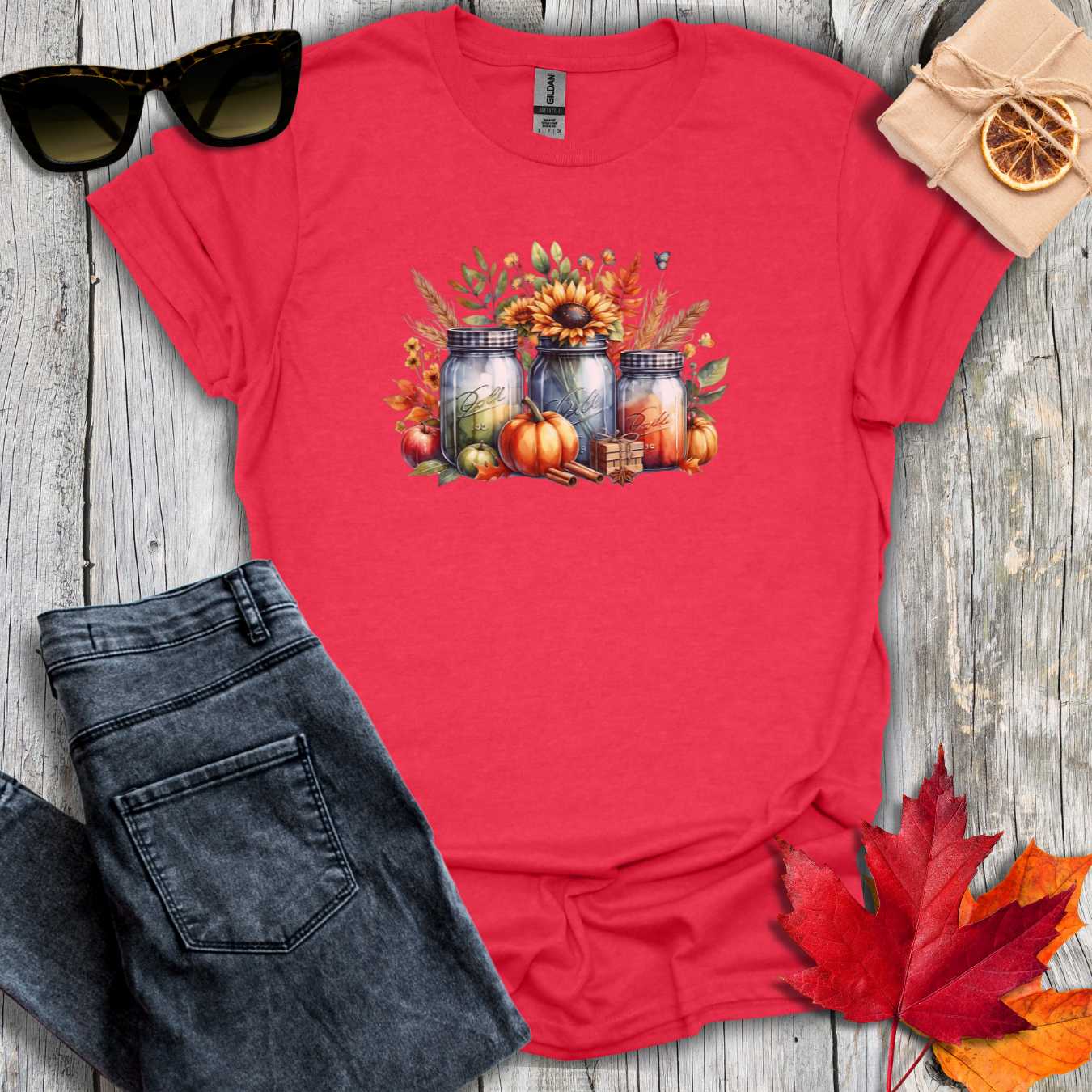 T-Shirt Heather Red / S Mason Jars Tee