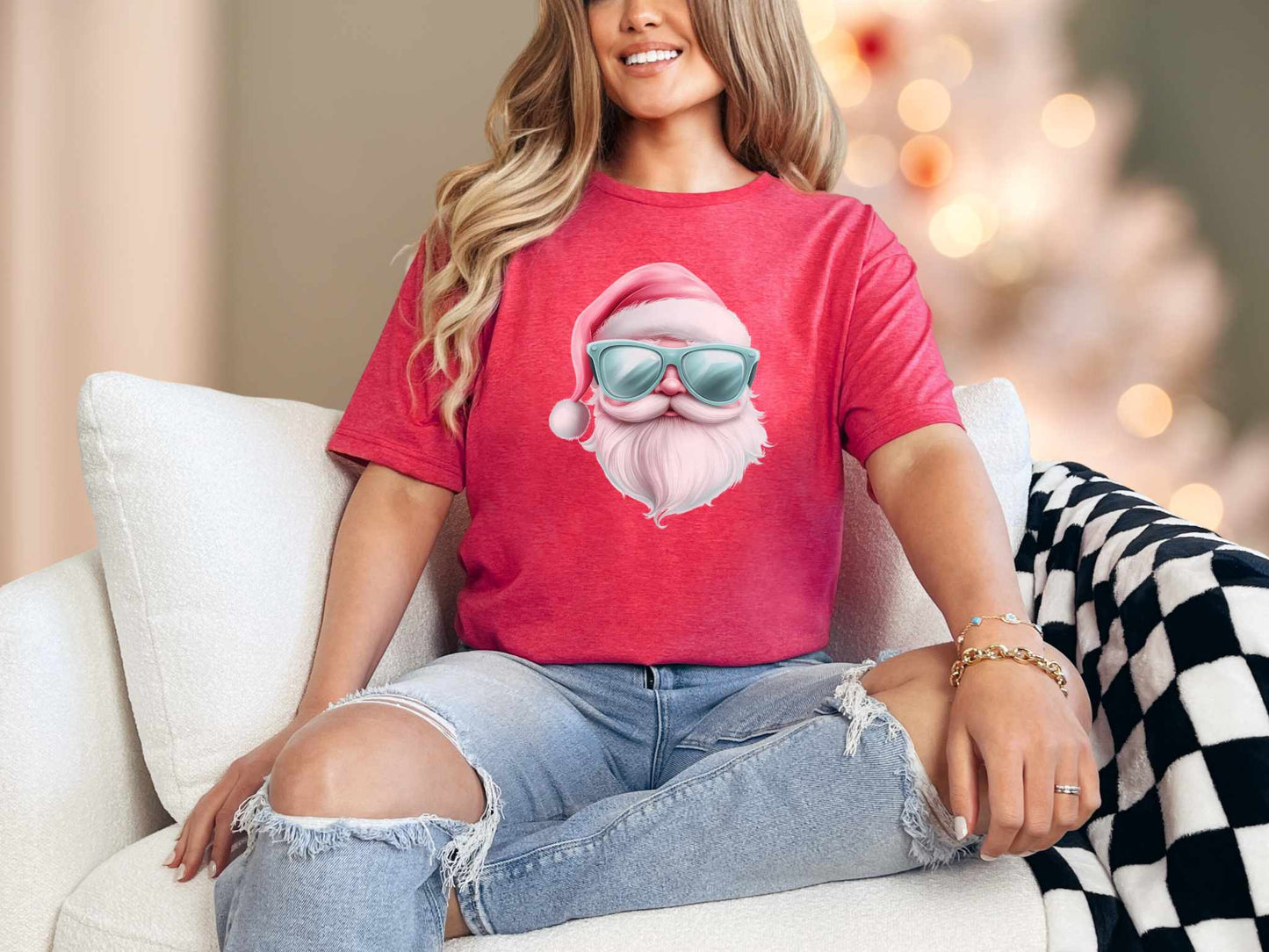 T-Shirt Heather Red / S Pastel Santa Claus Tee