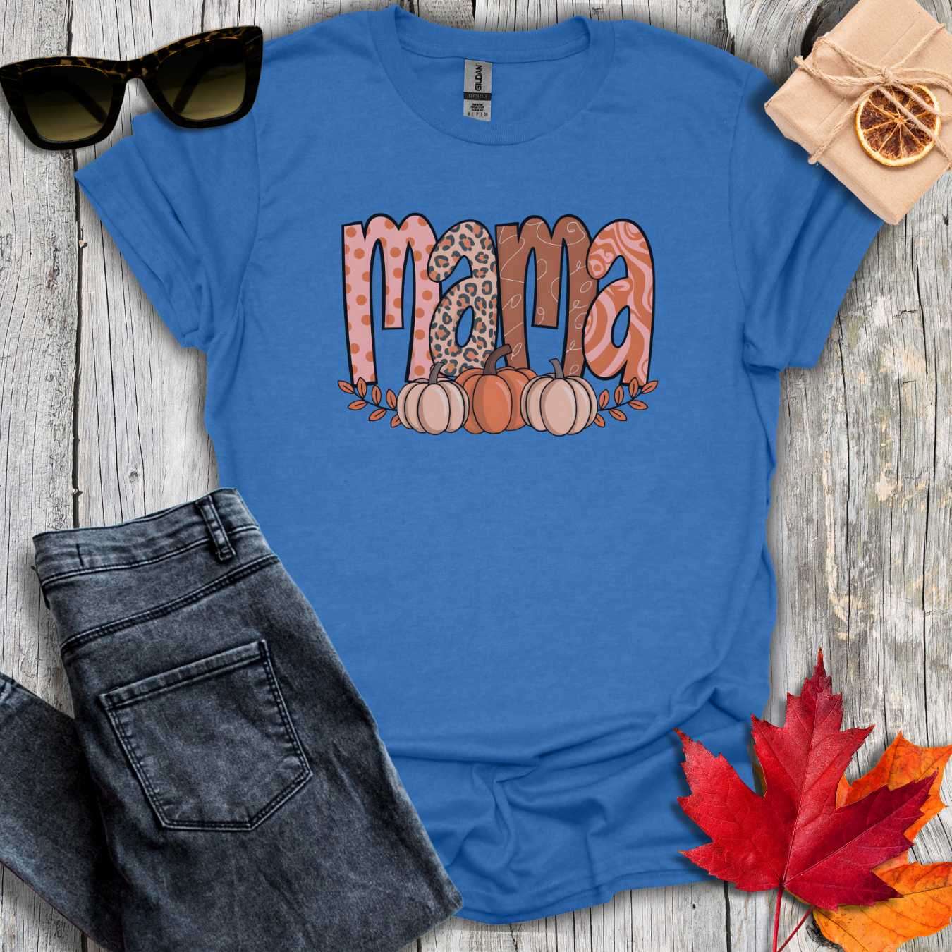 T-Shirt Heather Royal / S Fall Mama Tee