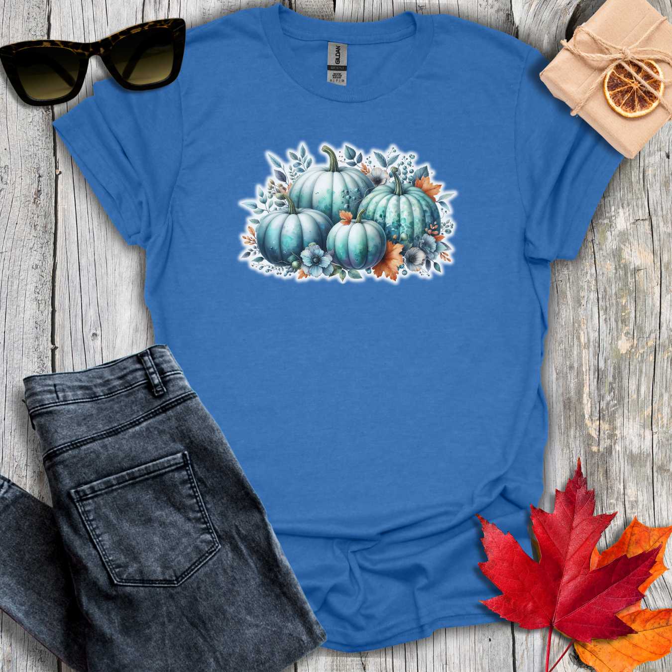 T-Shirt Heather Royal / S Four Pumpkins Tee