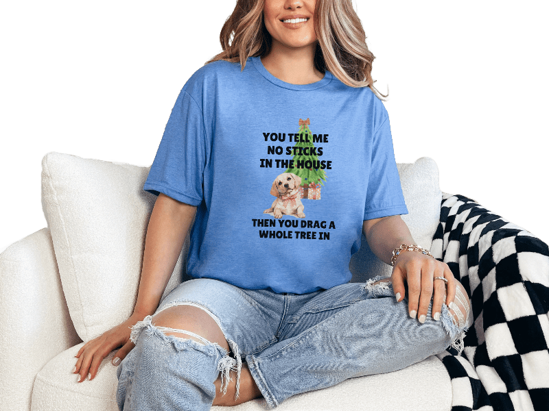 T-Shirt Heather Royal / S No Sticks Puppy Tee