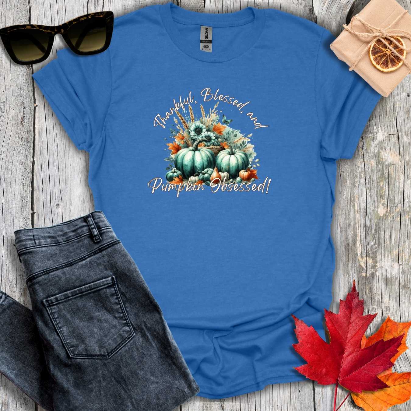 T-Shirt Heather Royal / S Pumpkin Obsessed Tee