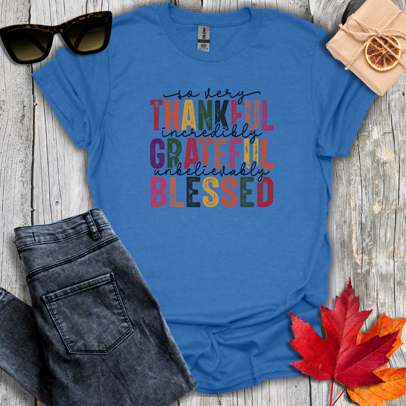 T-Shirt Heather Royal / S So Very Thankful Tee