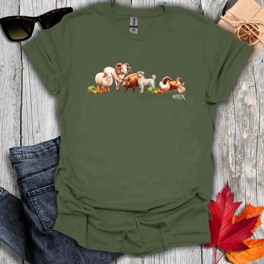 T-Shirt Military Green / S Beans, Greens Tee V1