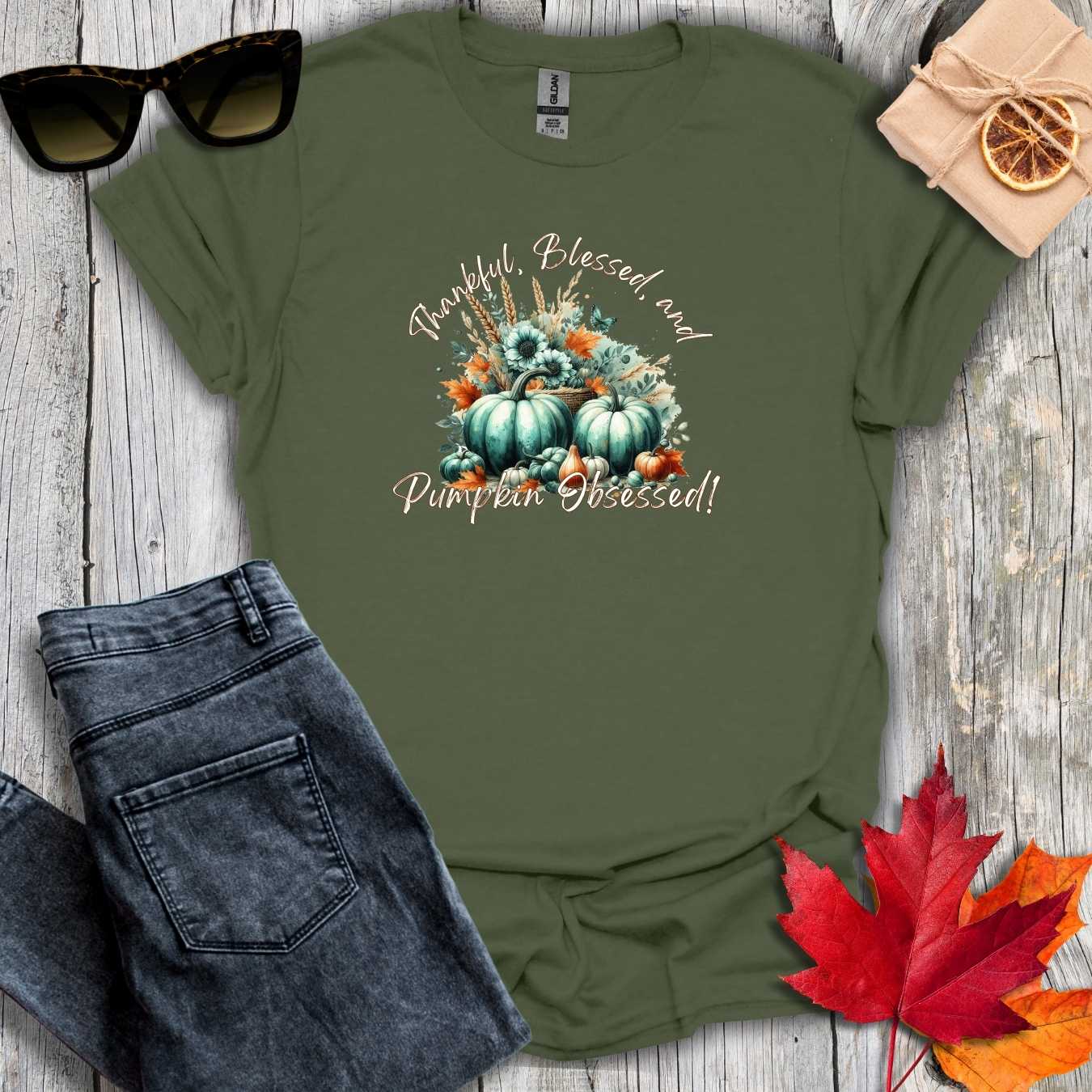 T-Shirt Military Green / S Pumpkin Obsessed Tee