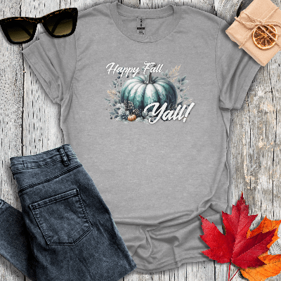 T-Shirt Sport Grey / S Happy Fall Yall Tee