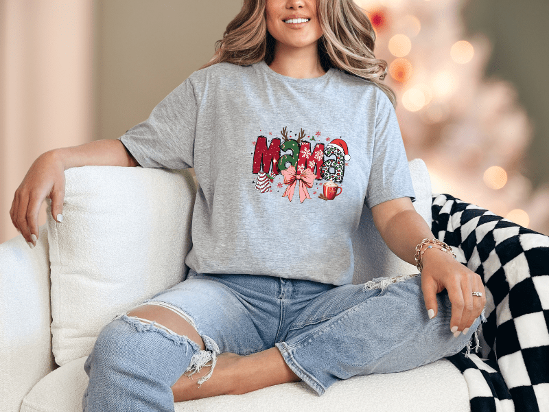 T-Shirt Sport Grey / S Mama Christmas Tee