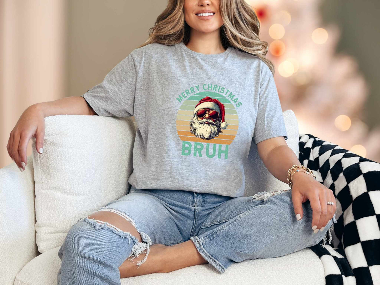 T-Shirt Sport Grey / S Merry Christmas Bruh Tee