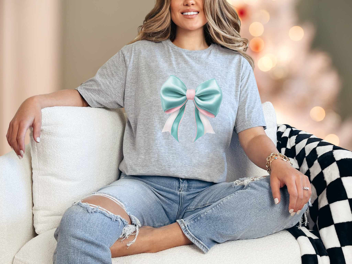 T-Shirt Sport Grey / S Pastel Bow Tee