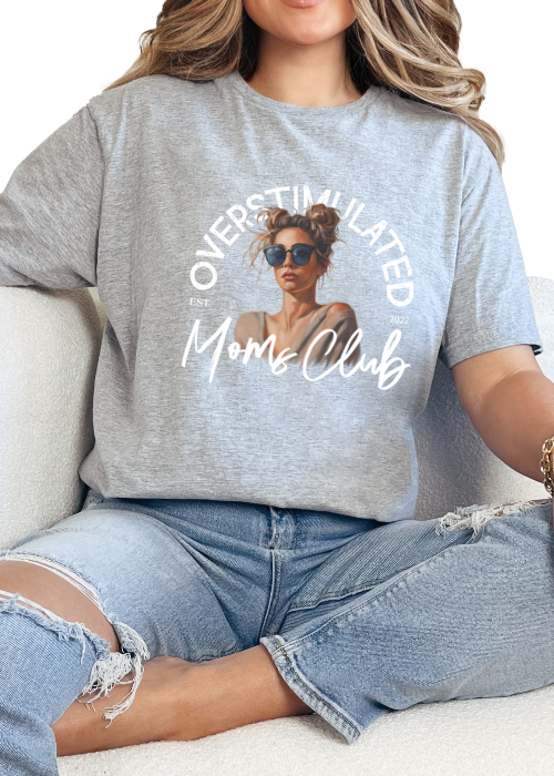 T-Shirt Sport Grey / S Personalized Overstimulated Moms Club Tee