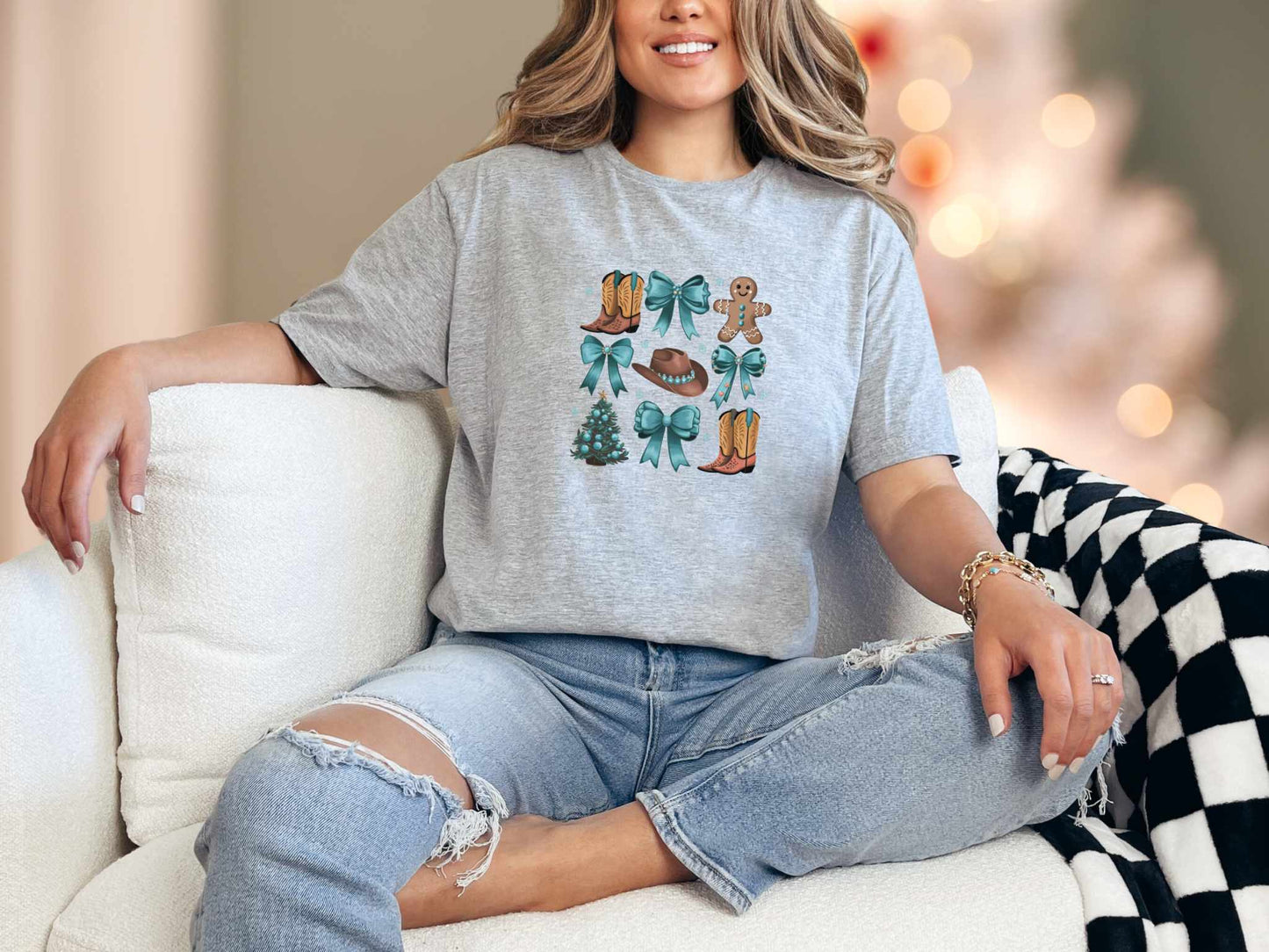 T-Shirt Sport Grey / S Western Pattern Tee