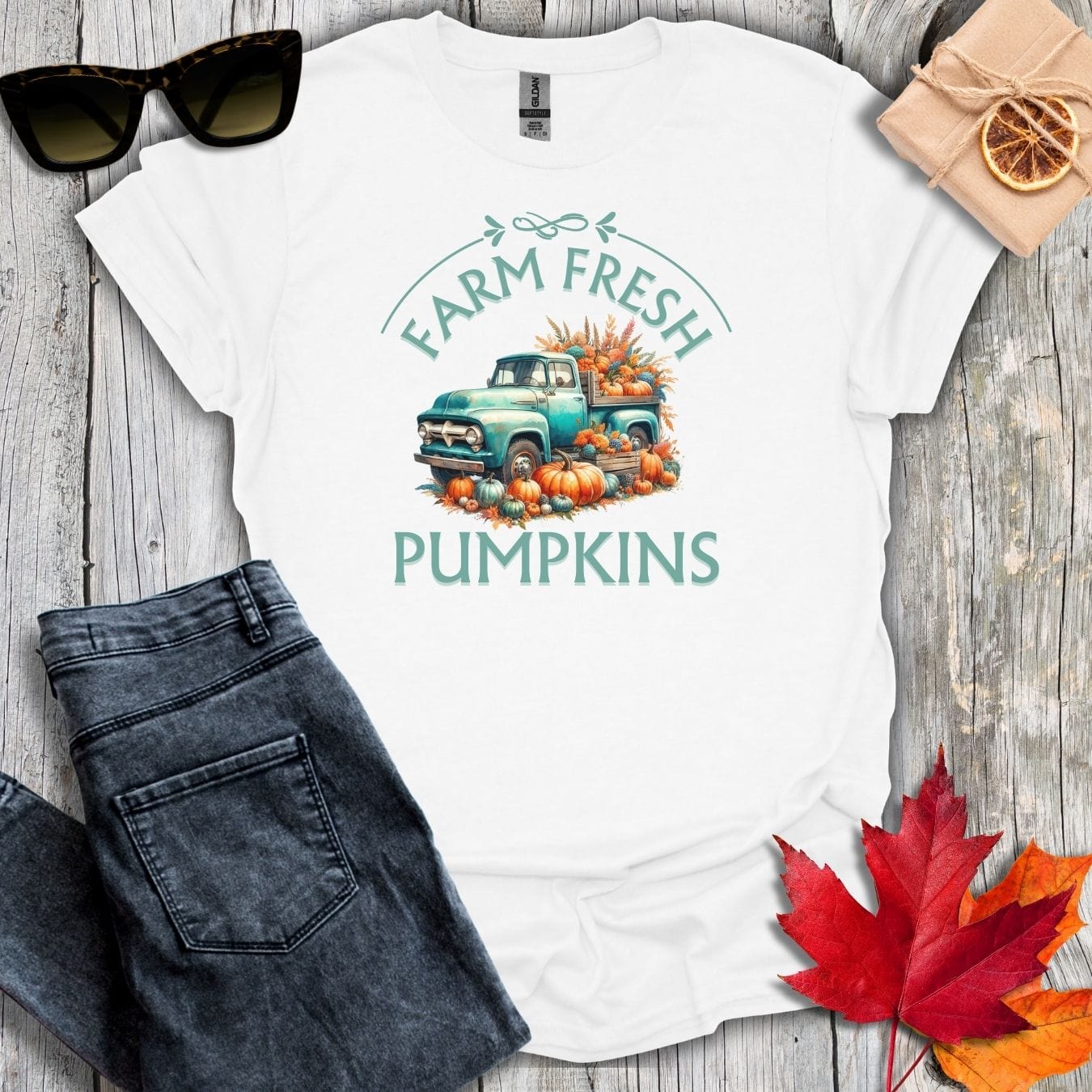 T-Shirt White / S Farm Fresh Pumpkins Tee