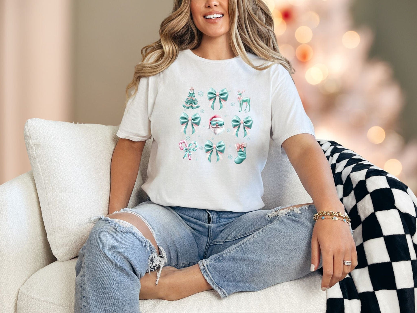 T-Shirt White / S Pastel Coquette Pattern Tee