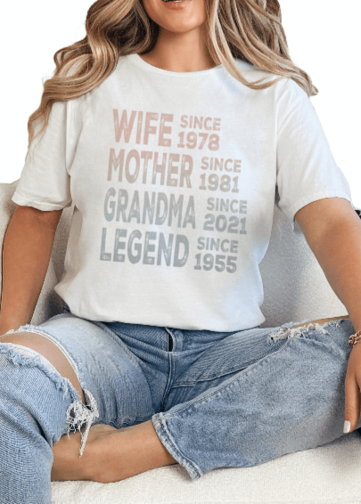 T-Shirt White / S Personalized Mother Grandma Legend Tee