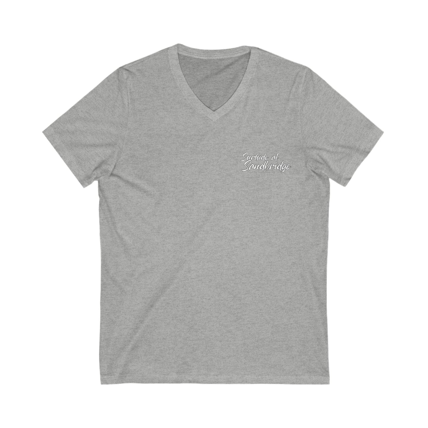 V-neck S / Athletic Heather Surfside at Sandbridge Virginia Camper V-Neck Tee