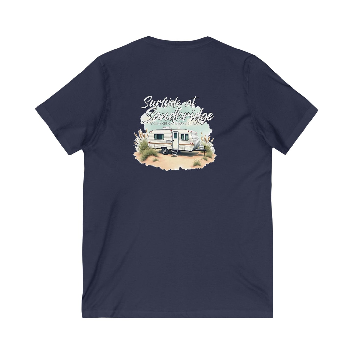 V-neck Surfside at Sandbridge Virginia Camper V-Neck Tee