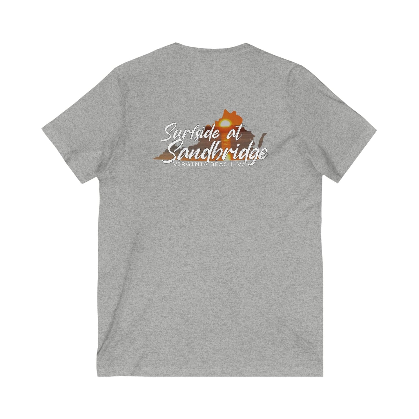 V-neck Surfside at Sandbridge Virginia Outline V-Neck Tee