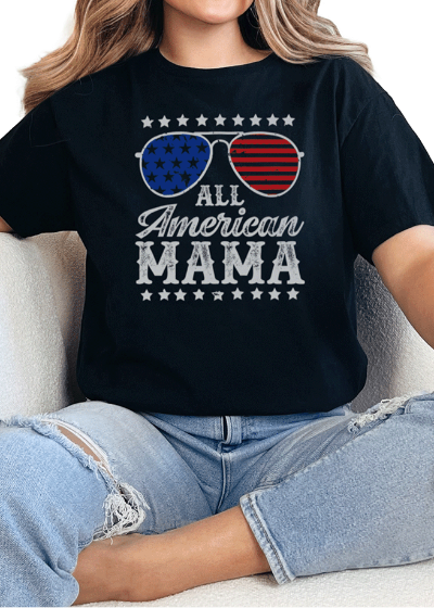 T-Shirt Black / S All American Mama Tee