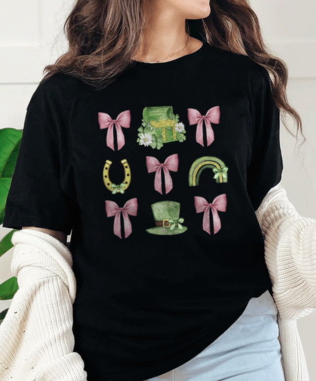 T-Shirt Black / S Coquette Pattern Tee