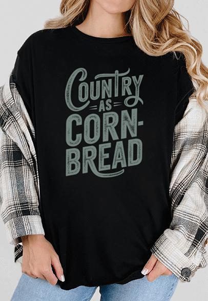 T-Shirt Black / S Country as Cornbread Tee