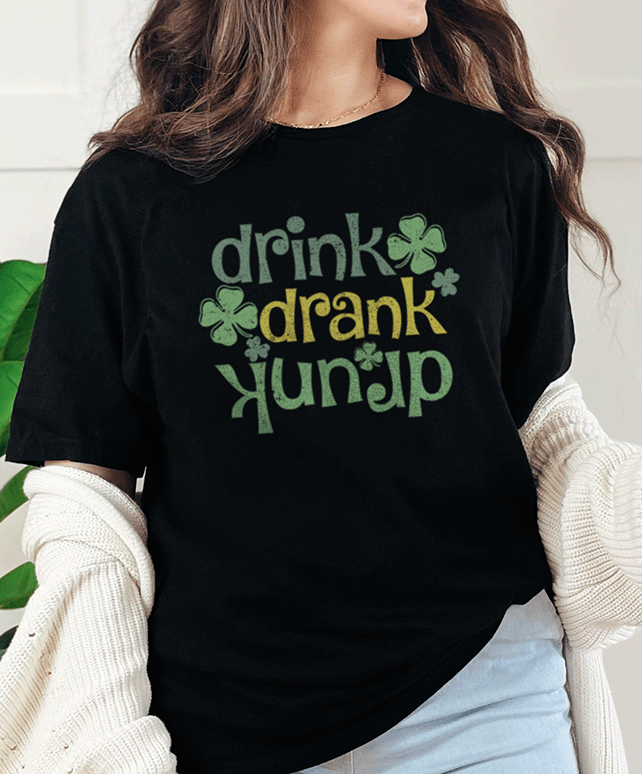 T-Shirt Black / S Drink Drank Drunk Tee