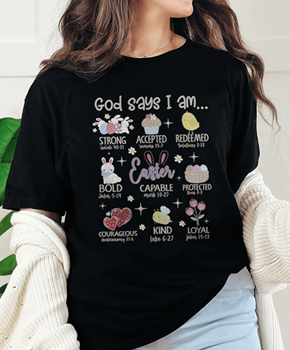 T-Shirt Black / S God Says I Am Tee