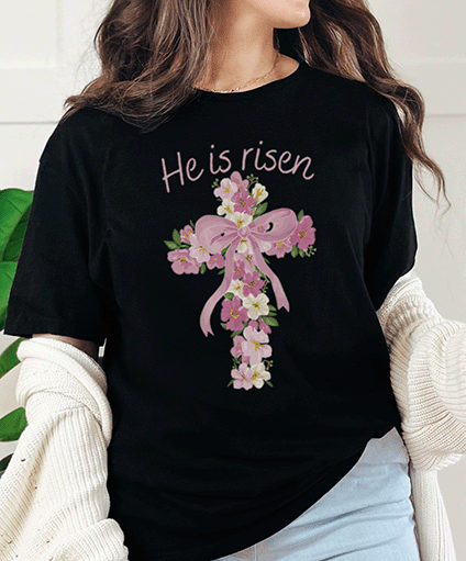 T-Shirt Black / S He Is Risen Tee