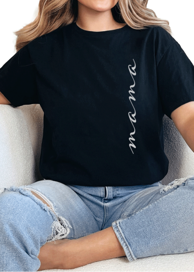 T-Shirt Black / S Mama Sideways Tee