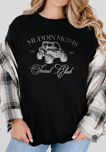T-Shirt Black / S Muddin Moms Social Club Tee
