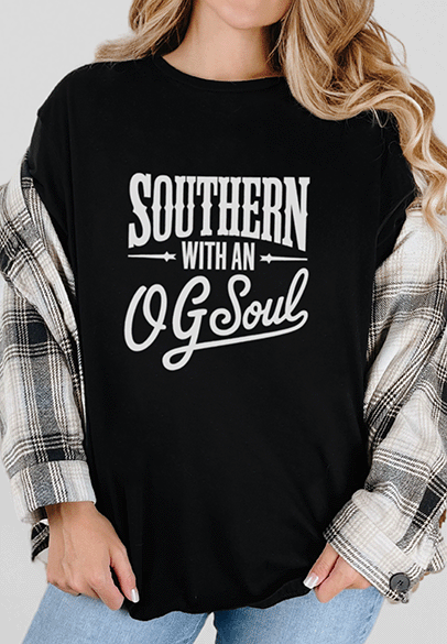 T-Shirt Black / S Southern with an OG Soul Tee