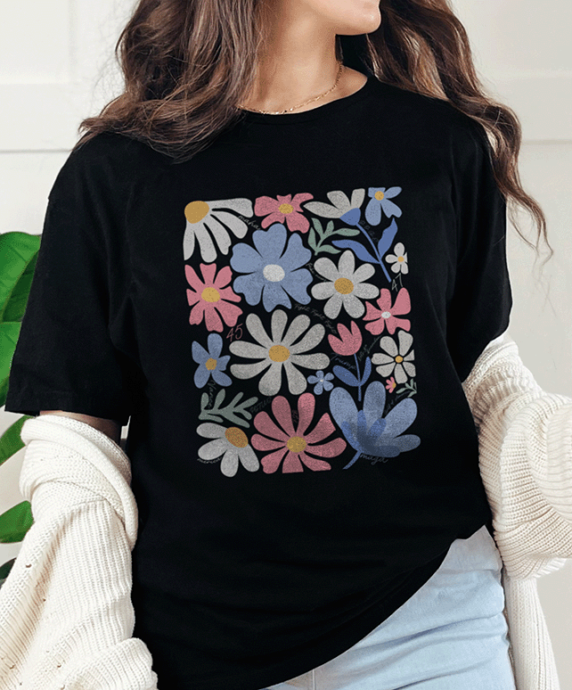 T-Shirt Black / S Trump Flowers with Hidden Text Tee