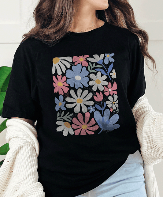 T-Shirt Black / S Trump Flowers with Hidden Text Tee