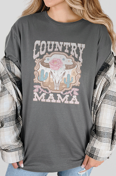 T-Shirt Charcoal / S Country Mama Tee