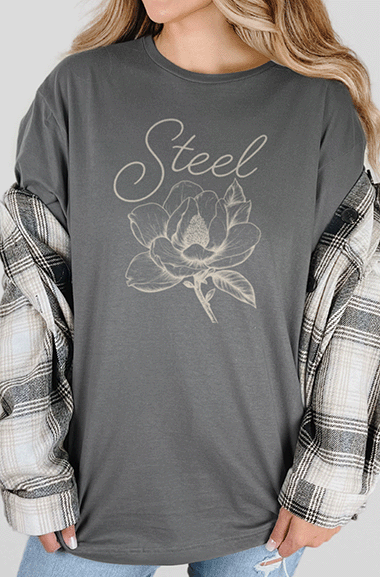 T-Shirt Charcoal / S Steel Magnolia Tee