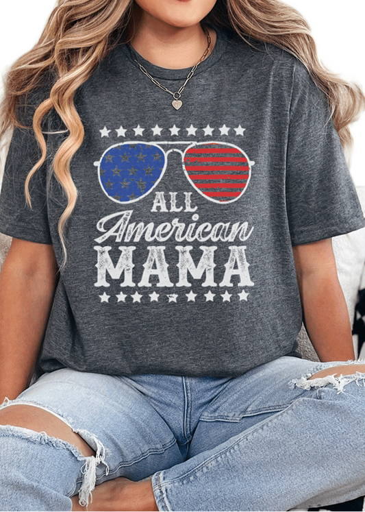 T-Shirt Dark Heather / S All American Mama Tee