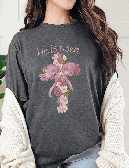 T-Shirt Dark Heather / S He Is Risen Tee