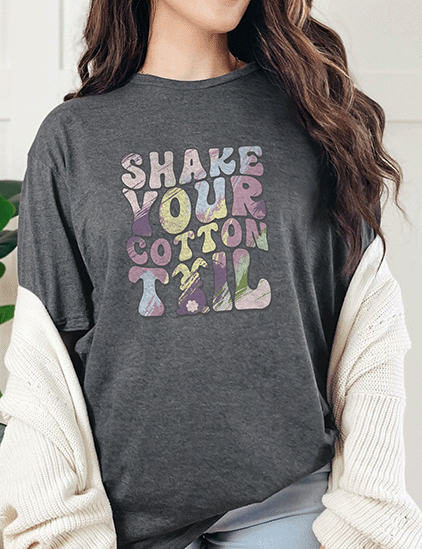 T-Shirt Dark Heather / S Shake Your Cotton Tail Tee