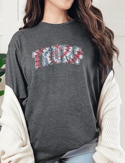 T-Shirt Dark Heather / S Trump Tie Dye Tee
