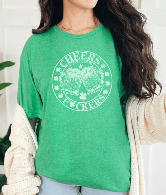 T-Shirt Heather Irish Green / S Cheers F*ckers Tee