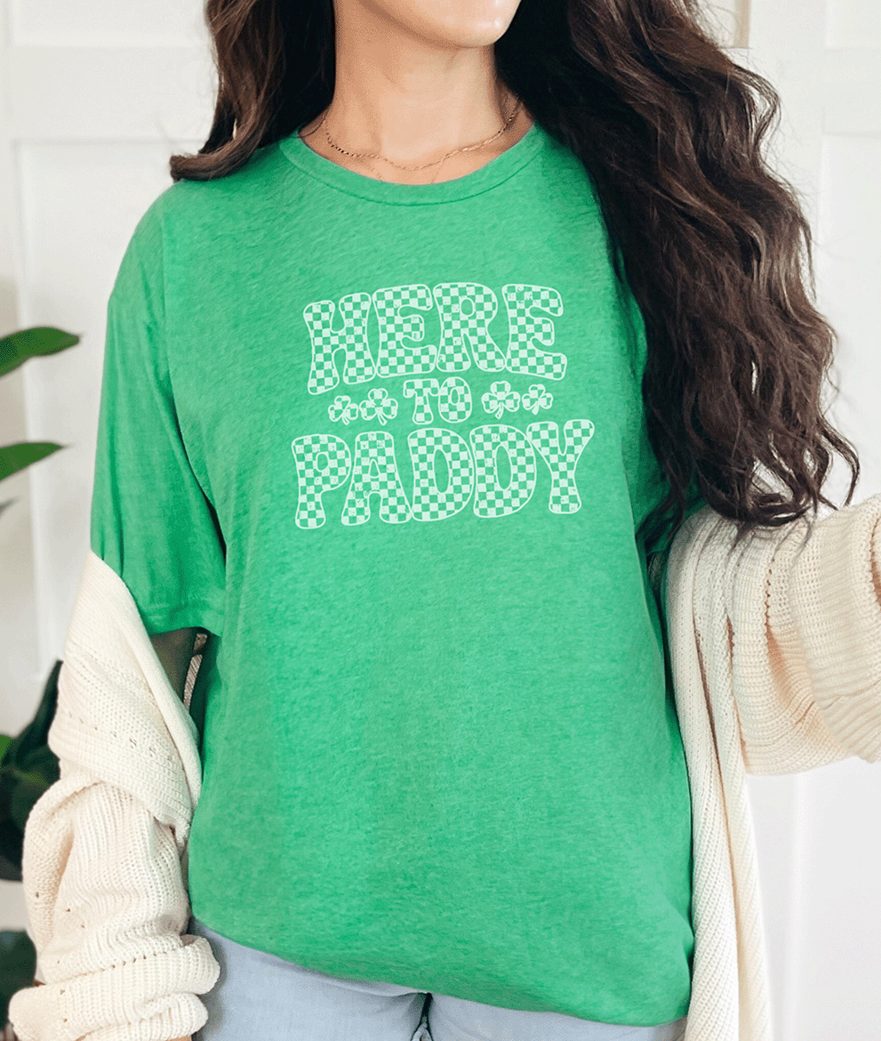 T-Shirt Heather Irish Green / S Here To Paddy Tee