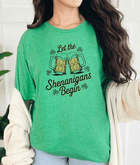 T-Shirt Heather Irish Green / S Let The Shenanigans Begin Tee