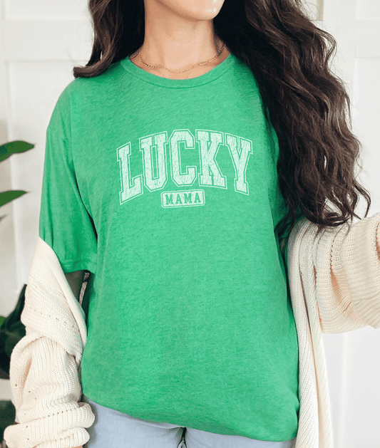 T-Shirt Heather Irish Green / S Lucky Mama Tee