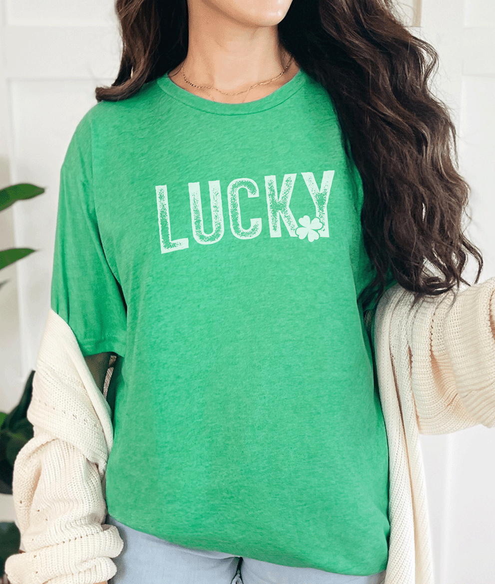 T-Shirt Heather Irish Green / S Lucky St. Patricks Day Tee