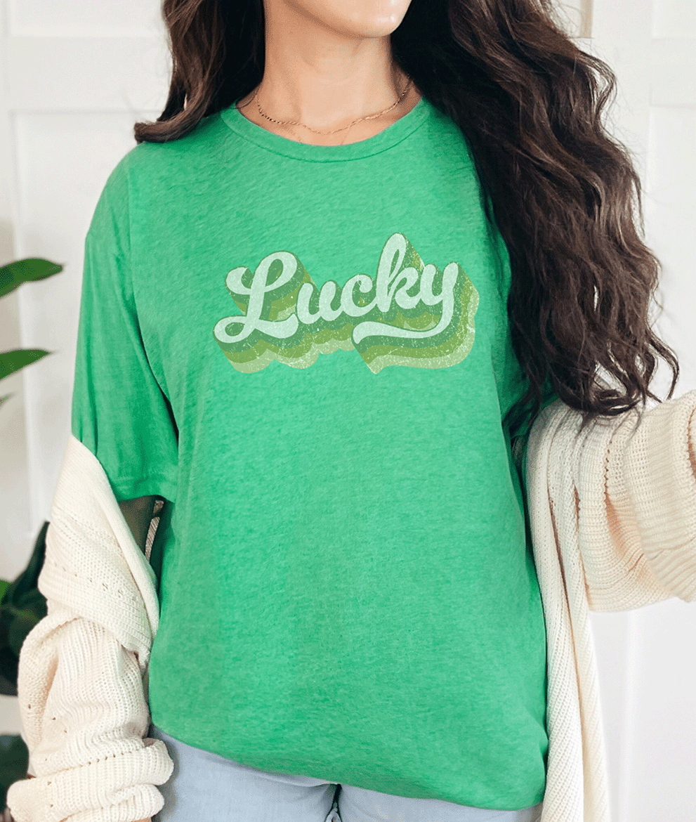 T-Shirt Heather Irish Green / S Vintage Lucky Tee