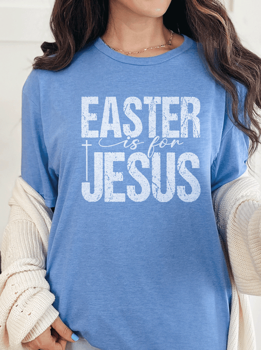 T-Shirt Heather Royal / S Easter Is For Jesus Tee