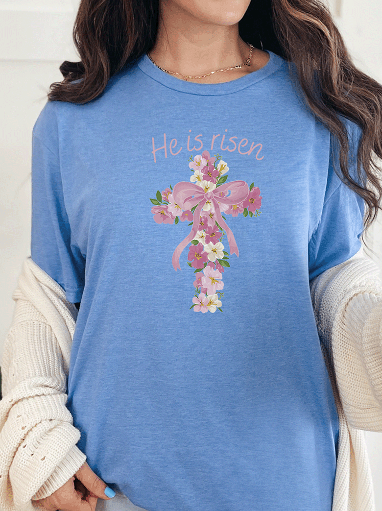 T-Shirt Heather Royal / S He Is Risen Tee