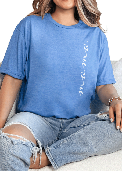 T-Shirt Heather Royal / S Mama Sideways Tee